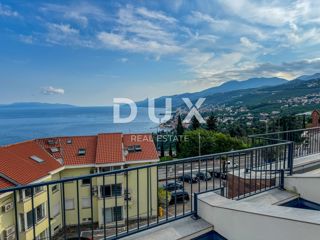 OPATIJA, PAVLOVAC - dvoetažni apartma 132 m2 s strešno teraso v novogradnji, blizu Opatije, pogled na morje