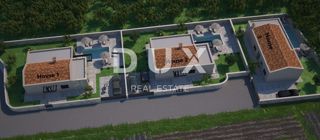 ISTRA, SVETVINČENAT - Moderna enonadstropna hiša z bazenom, nedokončana