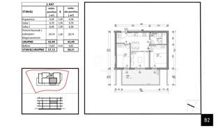 ISTRA, TAR - Stanovanje z 2 spalnicama in 1 spalnico v visokokakovostni novogradnji le 350 m od morja