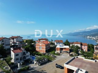 MATULJI, KASTAV, RUBEŠI - zazidljivo zemljišče 1900m2 z objektom v gradnji 600m2 s 3 prostornimi apartmaji s panoramskim pogledom na morje in podzemno garažo