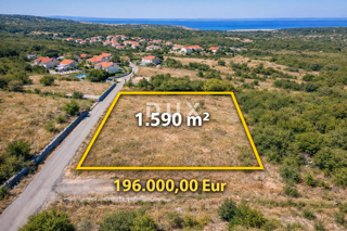 Zemljišče Lakmartin, Krk, 1.590m2