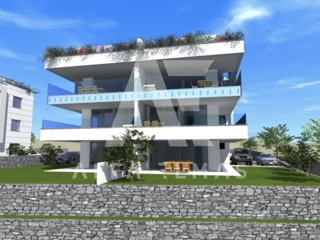 Krk, Mesto, dvoetažni luksuzni apartma s pogledom na morje!! ID 283