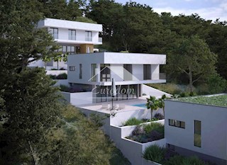 NOVIGRAD (ZADAR) – GRAJENO ZEMLJIŠČE S PROJEKTOM ZA 3 VILE S BAZENI, 100 M OD MORJA