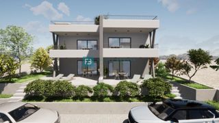 VODICE, novogradnja, pritličje, vrt 60 m2, 2 spalnice