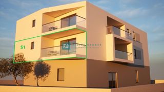VODICE, nov projekt, moderno stanovanje, 1. nadstropje, 900 m do plaže, S1