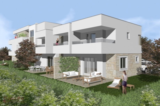 PAG - MANDRE, STANOVANJE 71 M2, PRODAJA, NOVO, VRT!!!