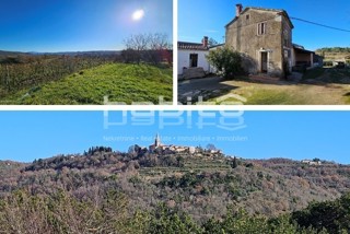 Okolica Grožnjana - Kamnita hiša, atraktivna zgradba. in kmetijstvo. zemljišče z lepim pogledom na Grožnjan