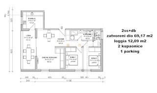 Stanovanje Banjole, Medulin, 81,50m2