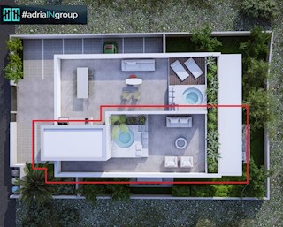 Podstrana | 2-sobno stanovanje 95,95 m² - strešna terasa, razgled, parkirišče