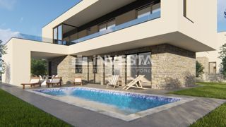 Istra, Marčana, počitniška vila z bazenom, 2 km od morja, NOVOGRADNJA