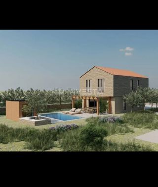 Gradbena parcela z dovoljenjem – hiša 120 m² + bazen