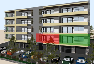 Makarska - Prostorno trisobno stanovanje z veliko ložo v novogradnji 800m od morja