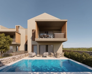 Istra - Višnjan, gradbeno zemljišče s projektom za apartmaje, pogled na morje