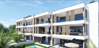 Zadar – Zaton: Pritlično stanovanje z zasebnim bazenom in vrtom, prva vrsta do morja