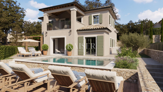 Otok Krk, mediteranska vila z bazenom in pogledom na morje