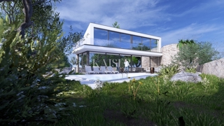 Otok Krk, Žgaljići - gradbeno zemljišče 500m2 s projektom za družinsko hišo