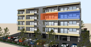 Makarska - Udobno dvosobno stanovanje z veliko ložo v novogradnji 800m od morja