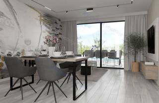 Njivice – Luksuzno stanovanje z bazenom,20 m od morja