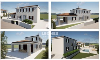 Zemljišče z gradbenim dovoljenjem za hišo z bazenom v bližini Višnjana