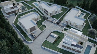 Okolica Poreča, projekt s petimi počitniškimi hišami z bazeni