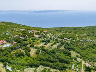 Labin, zemljišče z gradbenim dovoljenjem, pogled na morje