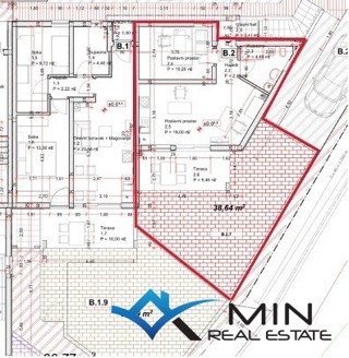 Apartma z vrtom, 1. vrsta do morja v Novigradu