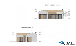 Gradbeno zemljišče s projektom v bližini Novigrada