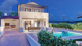 Malinska, nova mediteranska vila z bazenom na mirni lokaciji!