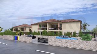 Krk, okolica, gradbeno zemljišče s projektom in pogledom na morje!