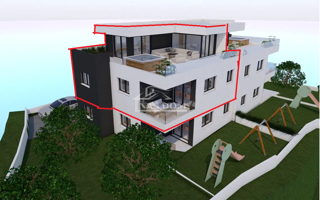 Vodice - **NOVOGRADNJA** s3 dvoetažni stan s krovno teraso