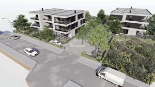 Vodice, SRIMA *NOVOGRADNJA* Dvoinpolsobno stanovanje s vrtom, 300 m od plaže