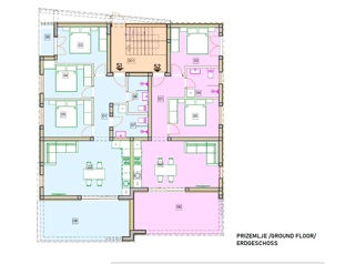 VODICE - NOVOGRADNJA S1 stanovanje z vrtom, 300 m od plaže