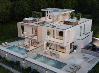 VODICE - **NOVOGRADNJA** Dvojna kuća s pogledom na morje