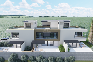 Srima, Vodice - S3 stanovanje z vrtom in strešno teraso v novogradnji