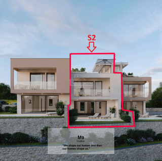 Vodice - **NOVOGRADNJA** S2 hiša z bazenom, strešna terasa, pogled na morje