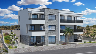 Vodice - **NOVOGRADNJA** S1 Hiša s bazenom, pogled na morje