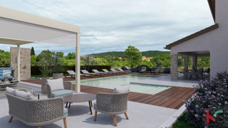 Rovinjsko Selo, nedokončano hišo 450m2, vrt 3521m2