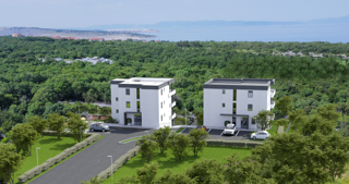 Prekrasen stan na 1. nadstropju novogradnje, pogled na morje.