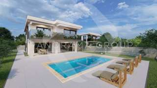 Moderna luksuzna vila s bazenom in pogledom na morje – Brzac, otok Krk