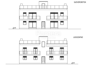 ISTRA, UMAG - Gradbeno zemljišče z pravnomočnim gradbenim dovoljenjem za objekt s 4 apartmaji