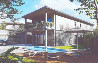 Malinska, zazidljivo zemljišče, projekt za dvojček hišo