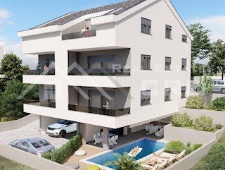 Nekretnine Čiovo – Atraktivni apartmaji v novogradnji s terasami, skupnim bazenom in pogledom na more, prodamo
