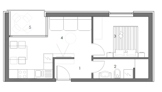 Apartma v pritličju, vrt, parking, Medulin, NOVO