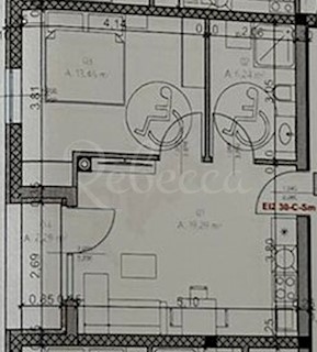 Stanovanje v 2. nadstropju, 40,70 m2, dvigalo, Pula, NOVO