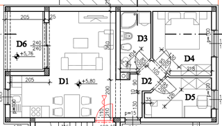 Stanovanje drugo nadstropje, 58,50 m2, 2 ss, parkirišče, Valdebek