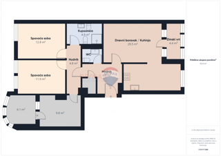 Stanovanje/Apartma Vrbik, Trnje, 95,68m2