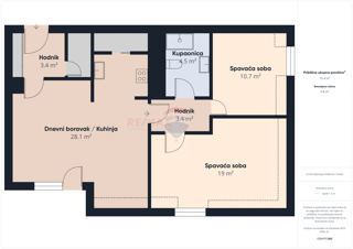 Stanovanje/Apartma Malešnica, Stenjevec, 77,24m2