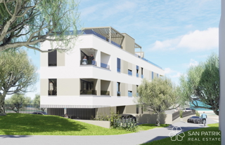 Novogradnja z razgledom na morje, 250 m od plaže, Podstrana