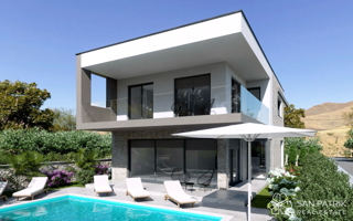 Murter, prvi red ob morju – vila z bazenom in panoramskim razgledom