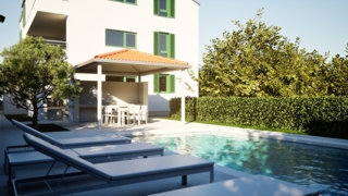 Šilo, novo stanovanje z bazenom, 100 m od morja!